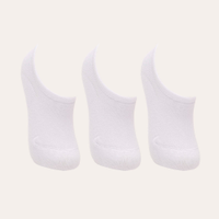 Kit de 3 meias sapatilhas lupo branca