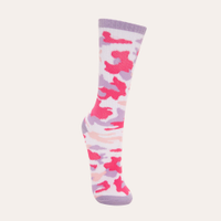 Par de meias infantil cano alto camuflado multicor