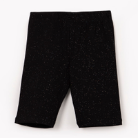 Bermuda ciclista infantil com glitter preta