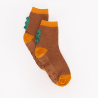 Meia infantil de fleece dinossauro spikes