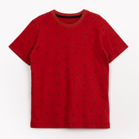 Camiseta infantil de malha game manga curta vermelho