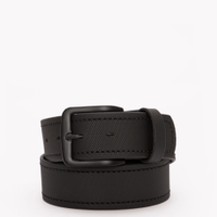 Cinto de pu com fivela arredondada preto
