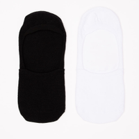 Kit de 2 pares de meias invisíveis colorida