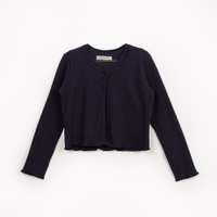Regata infantil com cardigan manga longa azul