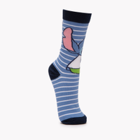 Meia cano longo stitch azul