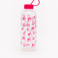 Garrafa barbie de plástico com alça 480ml rosa