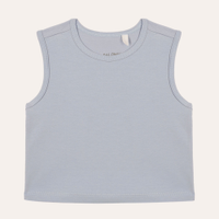 Cropped infantil de algodão azul