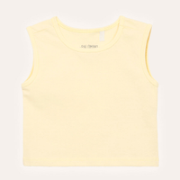 Cropped infantil de algodão amarelo