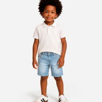 Bermuda jeans infantil com bolso azul