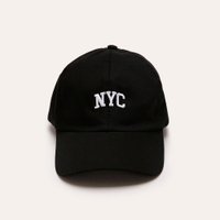 Boné de sarja nyc aba curva preto