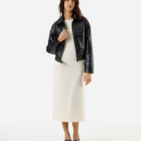 Vestido midi muscle ribana de viscose off white