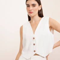 Colete alfaiataria mindset off white