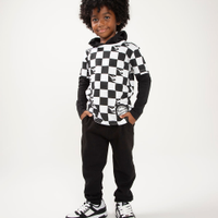 Calça jogger de moletom infantil - preto