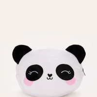 Necessaire de pelúcia panda colorida