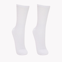 Kit de 2 meias cano longo branco