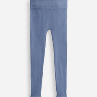 Calça legging infantil de poliamida sem costura azul