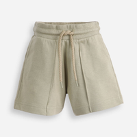 Short de moletom infantil com nervura verde