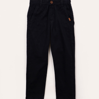 Calça de sarja infantil com bolsos azul marinho