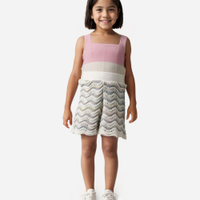 Short infantil tricot cós canelado colorido