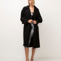 Casaco jeans trench coat bff agatha black