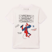 Camiseta de algodão manga curta homem aranha off white