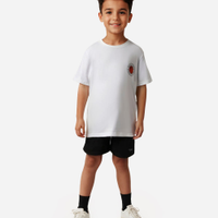Camiseta de algodão infantil basquete off white