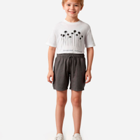 Bermuda boardshort infantil lisa cinza