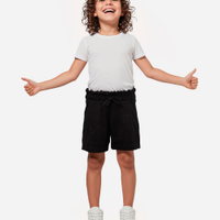 Short infantil clochard glitter preto