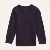 Camiseta de algodão infantil com textura azul marinho