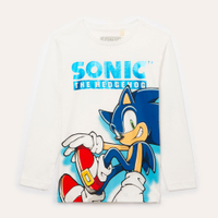 Camiseta de algodão infantil sonic off white