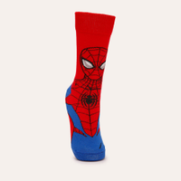 Meia infantil cano alto homem aranha vermelha