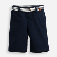 Bermuda de sarja infantil com cinto azul