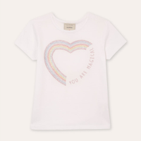 Camiseta de algodão infantil you are magical off white