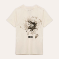 Camiseta de algodão infantil one piece off white