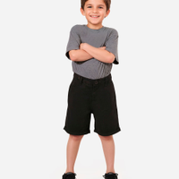 Bermuda de sarja infantil com bolsos preta