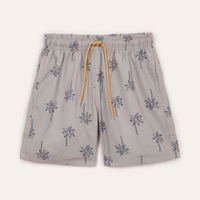Bermuda juvenil boardshort coqueiros bege