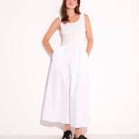 Vestido midi mindset off white