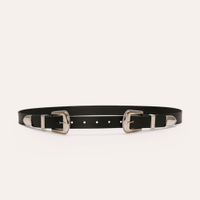 Cinto com fivela dupla preto