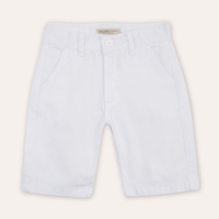 Bermuda de sarja infantil bolso chino branca