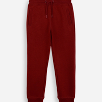 Calça jogger infantil de moletom vinho