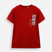 Camiseta de algodão infantil homem aranha vermelha