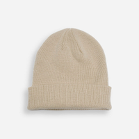 Gorro masculino básico bege