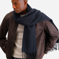 Cachecol masculino de tricot básico preto