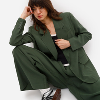 Blazer feminino de viscose com cinto rita lazzarotti verde