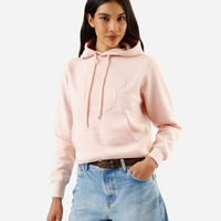 Blusão feminino de moletom felpado com capuz minnie rosa