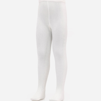 Meia calça infantil texturizada off white