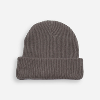 Gorro masculino canelado cinza