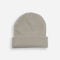 Gorro masculino canelado bege