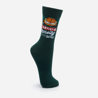 Meia masculina cano longo garfield verde