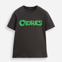 Camiseta de algodão infantil manga curta cadres minecraft cinza